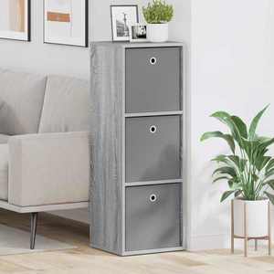 vidaXL Bufet cu sertar Gri Sonoma 35 x 32 x 99, 5 cm imagine