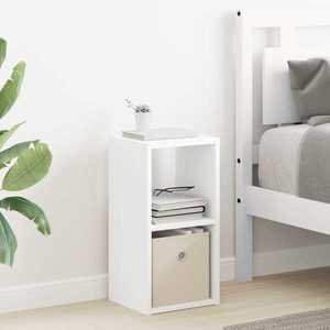 vidaXL Noptieră cu sertar Alb 25, 5 x 22 x 49, 5 cm Lemn compozit imagine