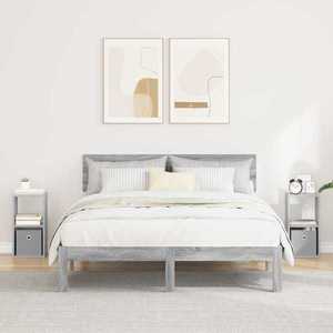 vidaXL Noptieră 2 pcs Gri Sonoma 25, 5 x 22 x 49, 5 cm Lemn compozit imagine