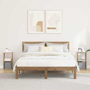 vidaXL Noptieră cu sertar 2 pcs Stejar Artizanal 25, 5 x 22 x 49, 5 cm imagine