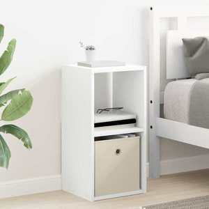 vidaXL Noptieră cu sertar Alb 30, 5 x 27 x 59, 5 cm Lemn compozit imagine