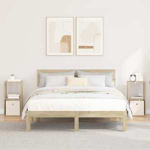 vidaXL Noptieră 2 pcs Stejar Sonoma 30, 5 x 27 x 59, 5 cm Lemn compozit imagine