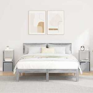 vidaXL Noptieră 2 pcs Gri Sonoma 30, 5 x 27 x 59, 5 cm Lemn compozit imagine