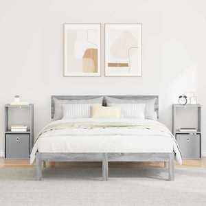 vidaXL Noptieră 2 pcs Gri Sonoma 35 x 32 x 68, 5 cm Lemn compozit imagine