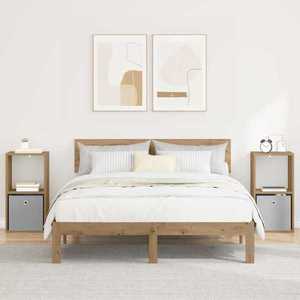 vidaXL Noptieră 2 pcs Stejar Artizanal 35 x 32 x 68, 5 cm Lemn compozit imagine