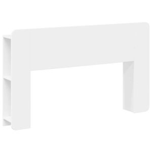 vidaXL Tablă de pat cu sertar Alb 135 x 18, 5 x 80 cm Lemn prelucrat imagine