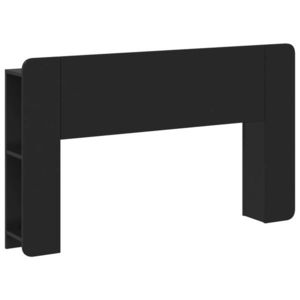 vidaXL Tablă de pat cu sertar Negru 135 x 18, 5 x 80 cm Lemn prelucrat imagine