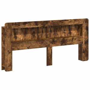 vidaXL Tablă de pat cu sertar Stejar Afumat 215 x 18, 5 x 100 cm imagine