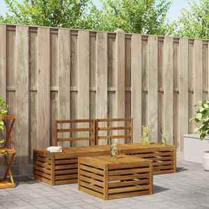 vidaXL Set de canapele de exterior natural 59 x 59 x 37 cm imagine