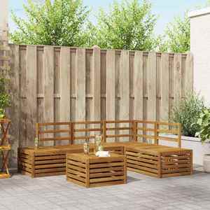 vidaXL Set de canapele de exterior natural 59 x 59 x 37 cm imagine