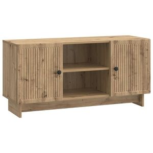 vidaXL Cabinet TV 102 x 34, 5 x 50 cm Stejar Artizanal Lemn prelucrat imagine