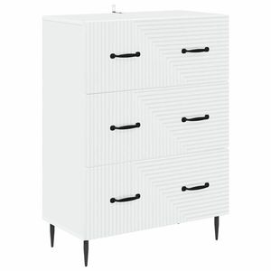 vidaXL Dulap cu sertare Alb 66 x 34, 5 x 89, 5 cm Lemn prelucrat imagine