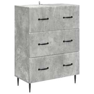 vidaXL Dulap cu sertare Gri Beton 66 x 34, 5 x 89, 5 cm Lemn prelucrat imagine