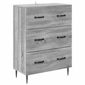 vidaXL Dulap cu sertare Sonoma gri 66 x 34, 5 x 89, 5 cm Lemn prelucrat imagine