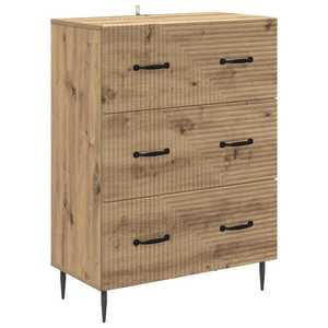 vidaXL Dulap cu sertare Stejar Artizanal 66 x 34, 5 x 89, 5 cm imagine