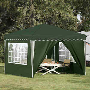 vidaXL Cort de Petrecere Pop-up Verde 288 x 288 x 245 cm imagine