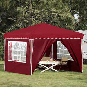 vidaXL Cort de Petrecere Pop-up Burgundy 288 x 288 x 245 cm imagine