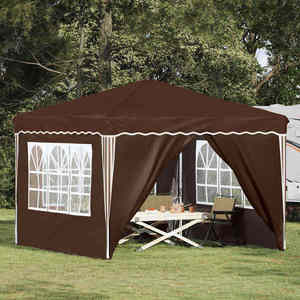vidaXL Cort de Petrecere Pop-up Maro 288 x 288 x 245 cm imagine