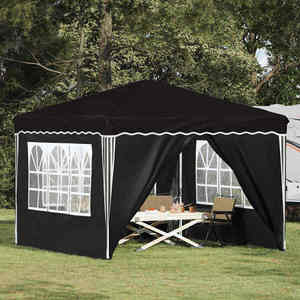 vidaXL Cort de Petrecere Pop-up Negru 288 x 288 x 245 cm imagine