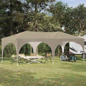 vidaXL Cort de Petrecere Pop-up Crem 575 x 288 x 245 cm imagine