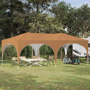 vidaXL Cort de Petrecere Pop-up Bej 575 x 288 x 245 cm Material Oxford imagine