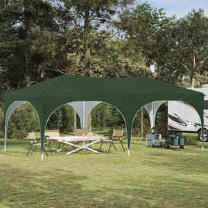 vidaXL Cort de Petrecere Pop-up Verde 575 x 288 x 245 cm imagine