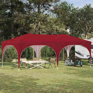 vidaXL Cort de Petrecere Pop-up Burgundy 575 x 288 x 245 cm imagine
