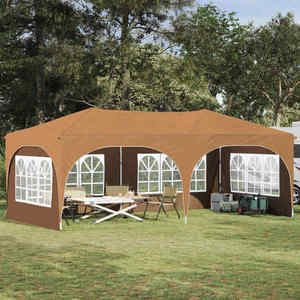 vidaXL Cort de Petrecere Pop-up Bej 575 x 288 x 245 cm Material Oxford imagine