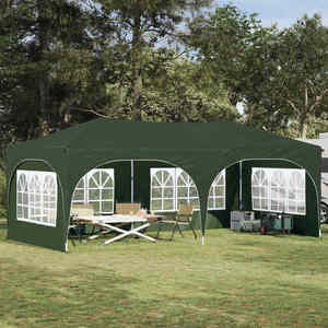 vidaXL Cort de Petrecere Pop-up Verde 575 x 288 x 245 cm imagine