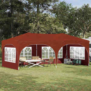 vidaXL Cort de Petrecere Pop-up Terracota 575 x 288 x 245 cm imagine