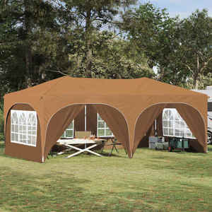 vidaXL Cort de Petrecere Pop-up Bej 575 x 288 x 245 cm Material Oxford imagine