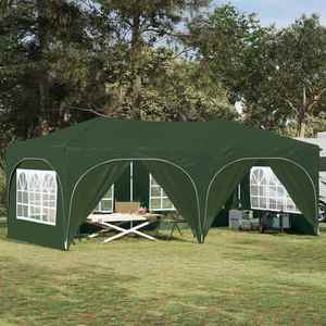vidaXL Cort de Petrecere Pop-up Verde 575 x 288 x 245 cm imagine