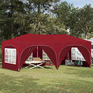 vidaXL Cort de Petrecere Pop-up Burgundy 575 x 288 x 245 cm imagine