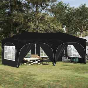 vidaXL Cort de Petrecere Pop-up Negru 575 x 288 x 245 cm imagine