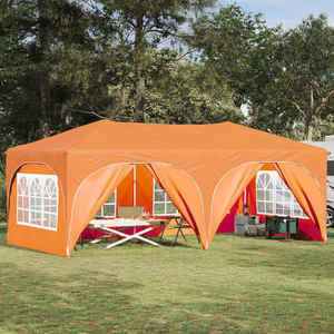 vidaXL Cort de Petrecere Pop-up Portocaliu 575 x 288 x 245 cm imagine