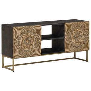 vidaXL Cabinet TV cu sertar cu raft cu ușă Alamă 105 x 30 x 50 cm imagine