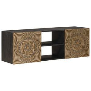 vidaXL Cabinet TV cu raft cu depozitare cu ușă Alamă 105 x 30 x 35 cm imagine