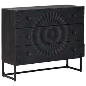 vidaXL Dulap cu sertare cu sertar Negru 75 x 30 x 65 cm imagine