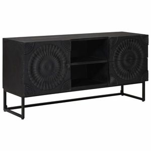 vidaXL Cabinet TV cu sertar cu raft cu ușă Negru 105 x 30 x 54 cm imagine