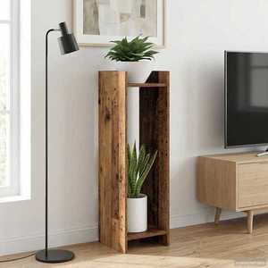 vidaXL Suport pentru plante Lemn vechi 30 x 30 x 100 cm Lemn prelucrat imagine