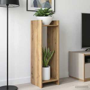 vidaXL Suport pentru plante cu raft Stejar Artizanal 30 x 30 x 100 cm imagine