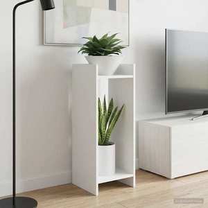 vidaXL Suport pentru plante 2 pcs Alb 30 x 30 x 80 cm Lemn prelucrat imagine