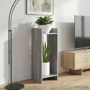 vidaXL Suport pentru plante Sonoma gri 30 x 30 x 80 cm Lemn prelucrat imagine