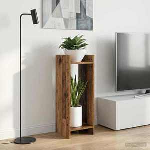 vidaXL Suport pentru plante Lemn vechi 30 x 30 x 80 cm Lemn prelucrat imagine