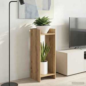 vidaXL Suport pentru plante 2 pcs Stejar Artizanal 30 x 30 x 80 cm imagine