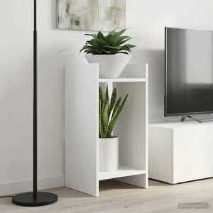 vidaXL Suport pentru plante 2 pcs Alb 30 x 30 x 60 cm Lemn prelucrat imagine