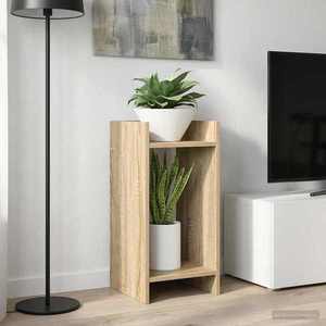 vidaXL Suport pentru plante cu raft Stejar Sonoma 30 x 30 x 60 cm imagine
