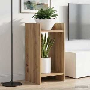vidaXL Suport pentru plante cu raft Stejar Artizanal 30 x 30 x 60 cm imagine