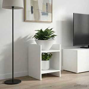 vidaXL Suport pentru plante 2 pcs Alb 30 x 30 x 40 cm Lemn prelucrat imagine