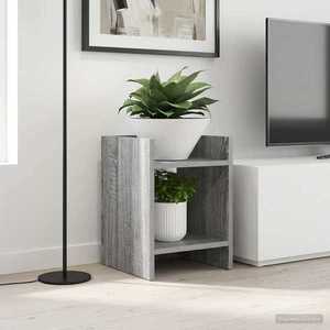 vidaXL Suport pentru plante Sonoma gri 30 x 30 x 40 cm Lemn prelucrat imagine